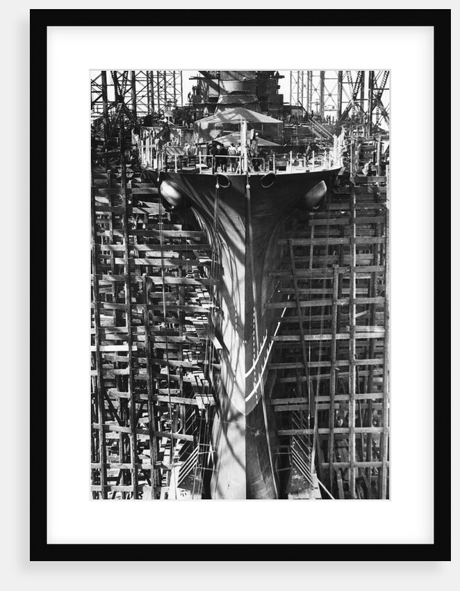 Battleship Indiana Under Construction by Anonymous