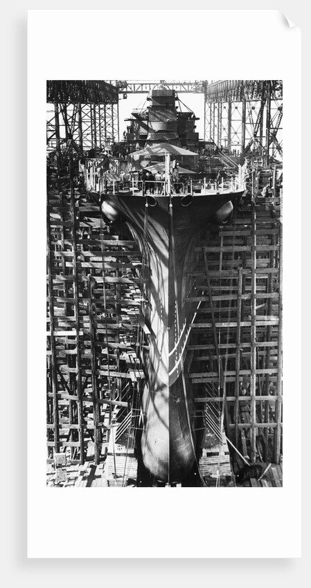 Battleship Indiana Under Construction by Anonymous