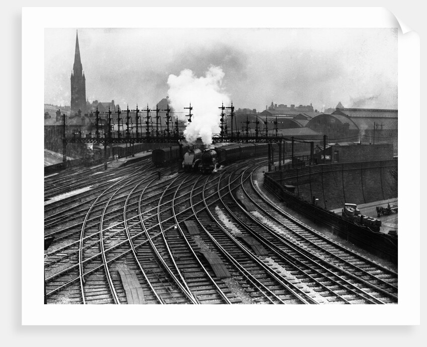 Steam Trains Depart from Newcastle Station by Anonymous