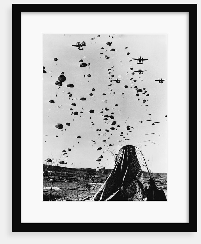 Troops Parachuting Into Korea by Anonymous