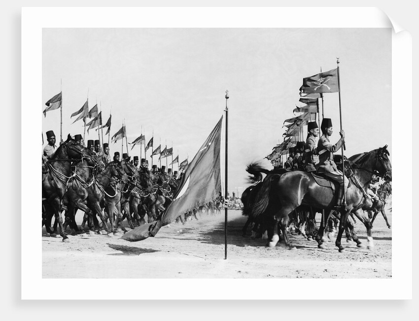 Egyptian Cavalry Rehearse Investiture Parade by Anonymous