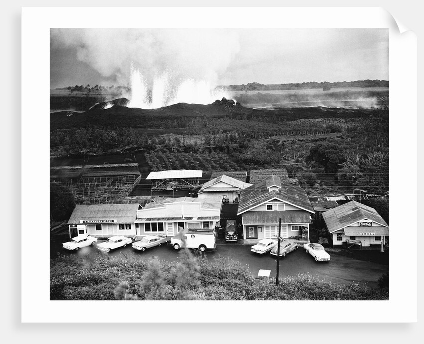 Eruption of Kilauea near Kapoho Plantation by Anonymous