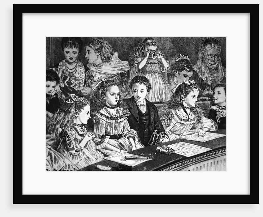 Artistic Etching Of Children At The Pantomime by Anonymous