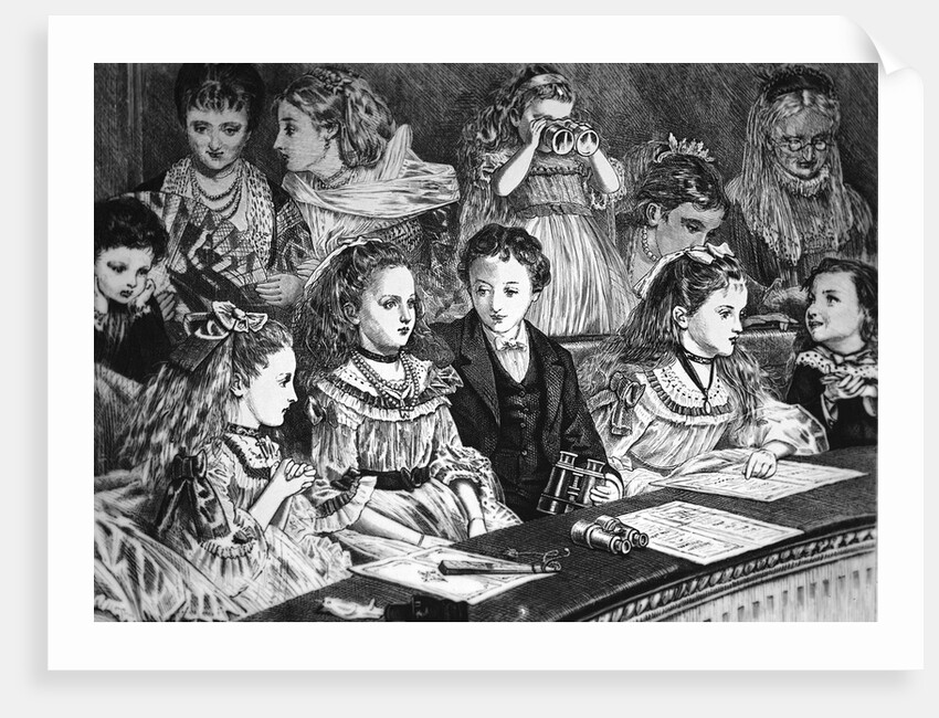 Artistic Etching Of Children At The Pantomime by Anonymous
