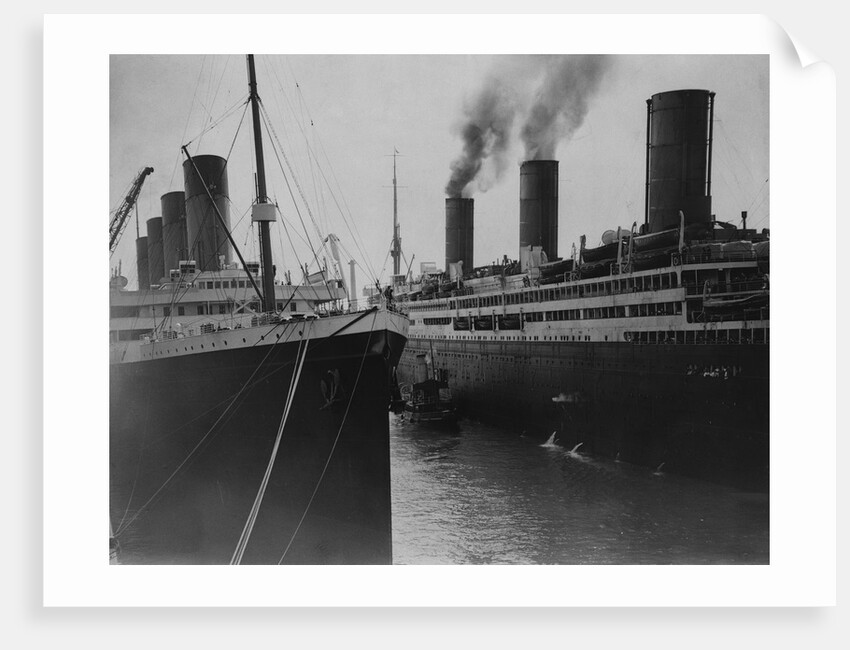 The Berengaria Sails Past the Olympic by Anonymous