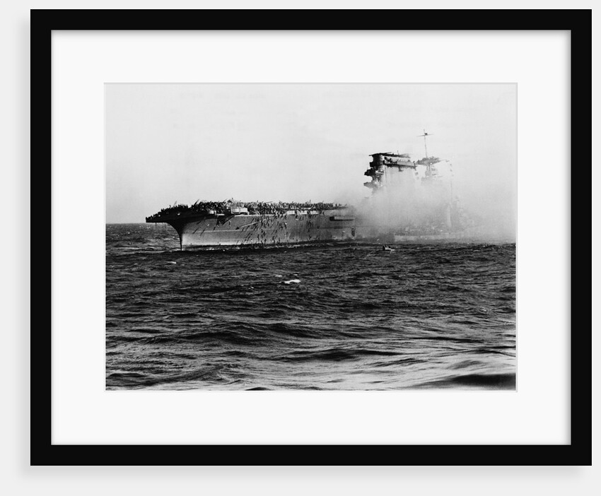 Crew of U.S.S. Lexington Abandoning Ship by Anonymous
