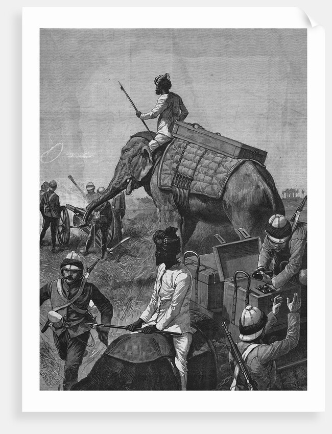 Elephant Battery at Action in Burma by Anonymous