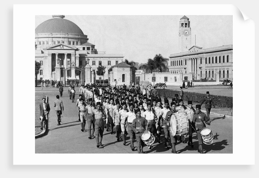 Medical Students Parade in Cairo, 1940 by Anonymous