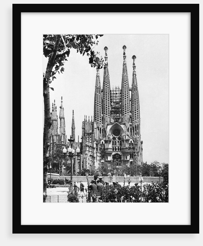 The Cathedral Of The Sagrada Familia In Barcelona, 1939. by Anonymous