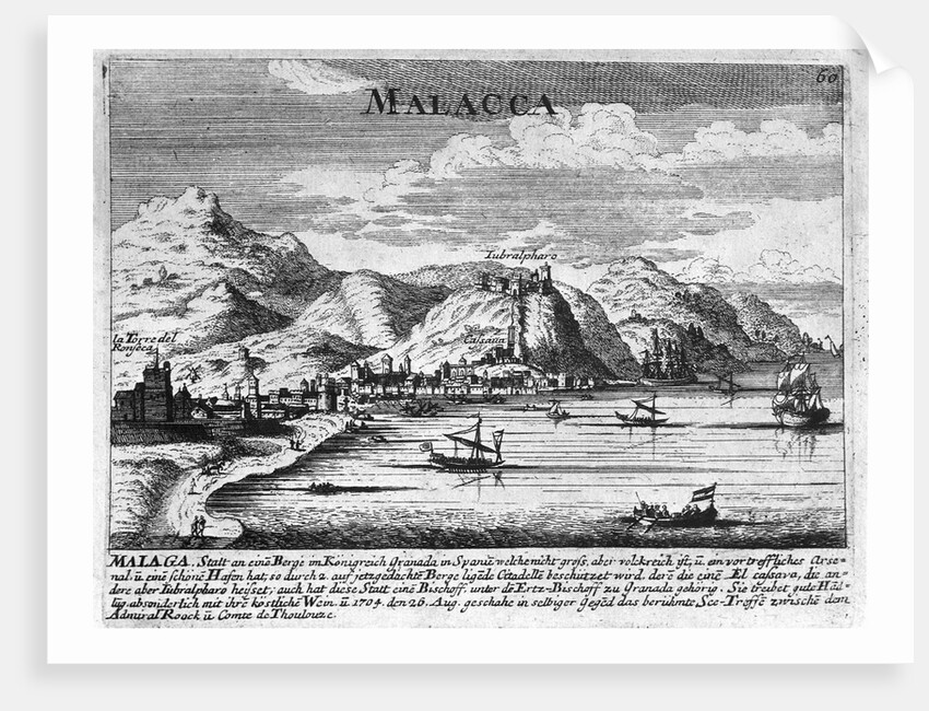 View Of Malaga By Bodenehr, 1740. by Anonymous