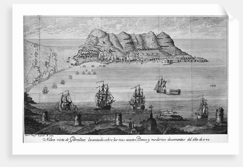 Artistic View of Gibraltar by Anonymous