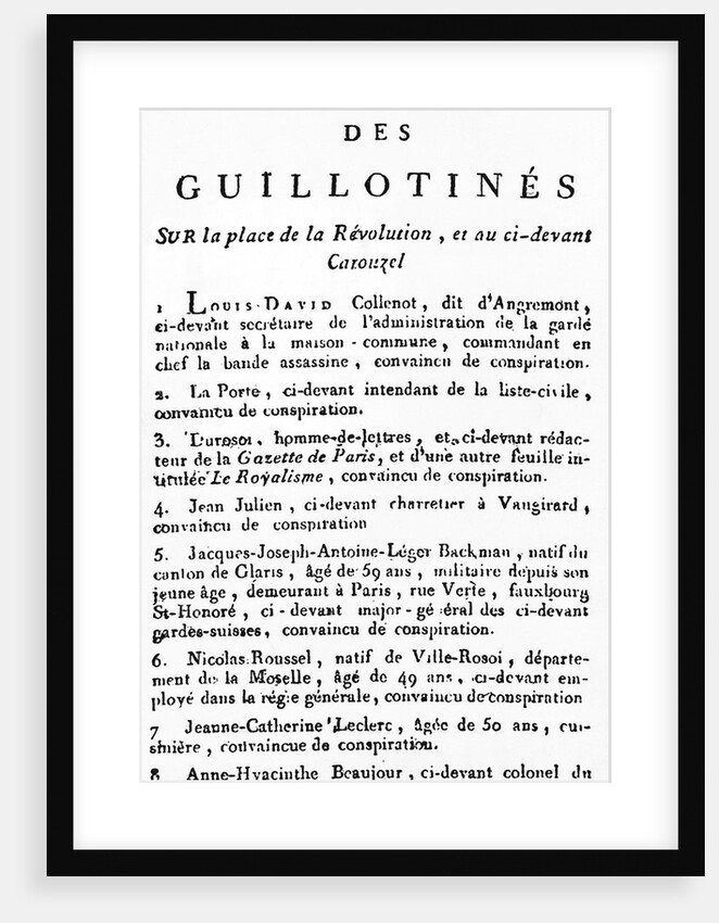 People to be Guillotined by Anonymous