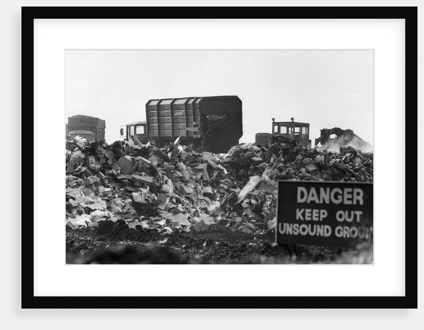 Warning Sign at Garbage Dump by Anonymous
