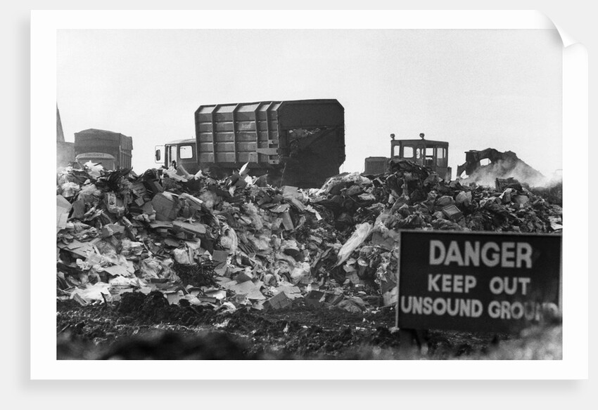 Warning Sign at Garbage Dump by Anonymous