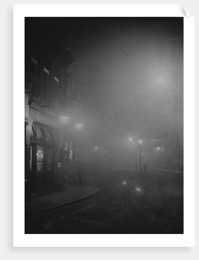 Street Lights in Fog by Anonymous