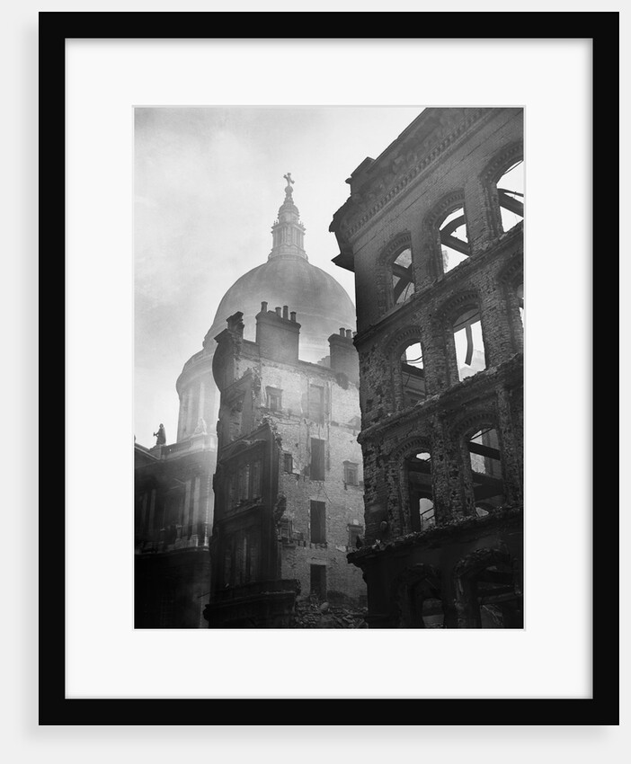 Saint Paul's Cathedral Admist Ruins by Anonymous