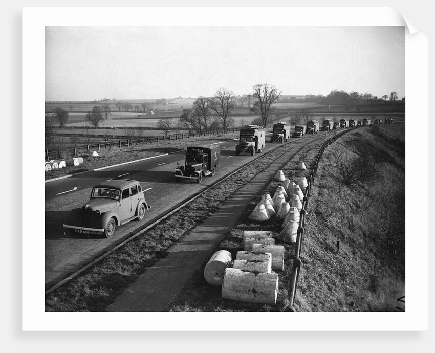Trucks of the Mobile Reserve on the Road, 1943 by Anonymous