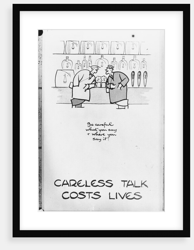 Wartime Cartoon Encouraging Discretion by Anonymous
