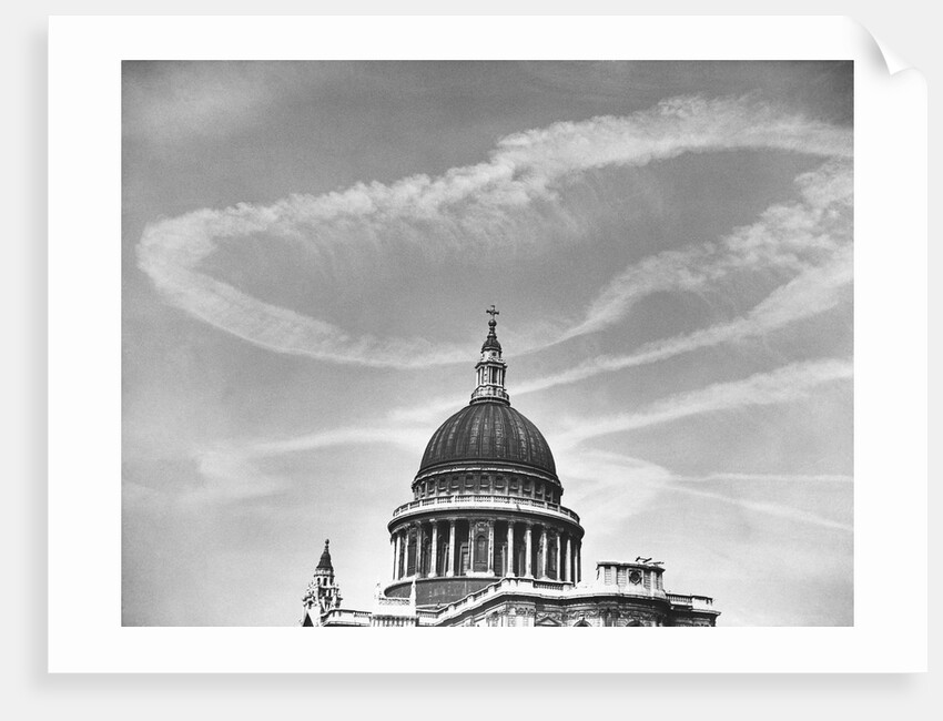 Contrails Over St. Paul's Dome by Anonymous