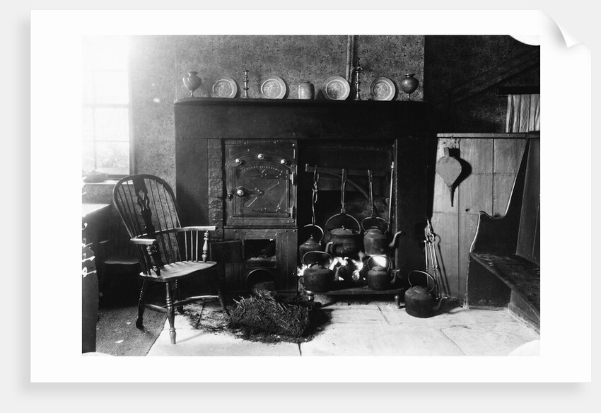 Kettles Hanging in an Open Fireplace by Anonymous