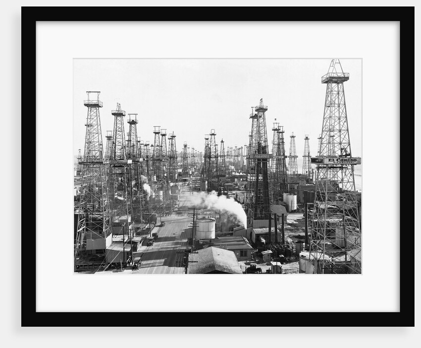 Oil Derricks in California by Anonymous