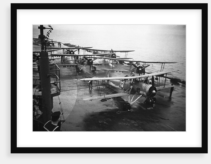 Aeroplanes on Aircraft Carrier by Anonymous