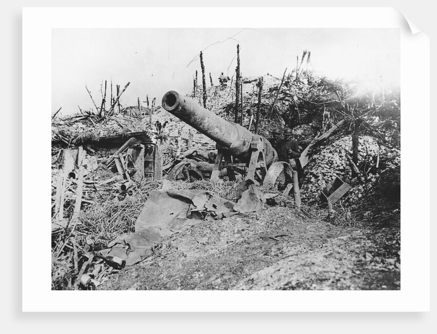 Offensive On The Somme. Abandoned German 150 Guns. by Anonymous