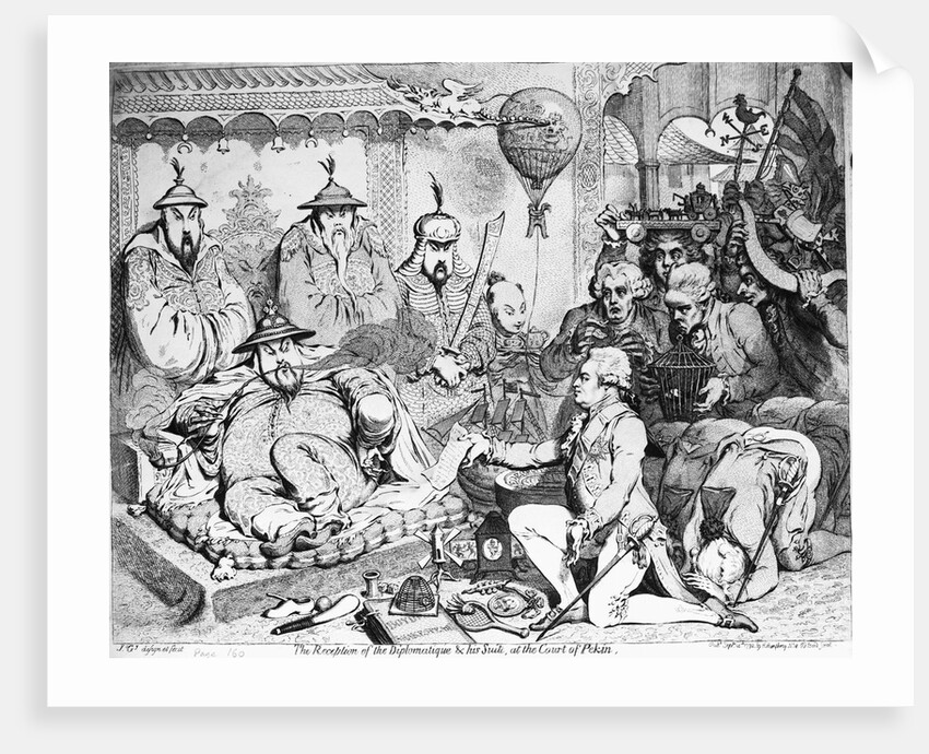 The Reception of the Diplomatique and His Suite by James Gillray
