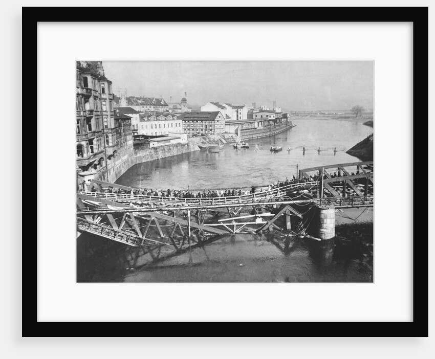 Temporary Bridge at Poznan, Poland, 1939 by Anonymous