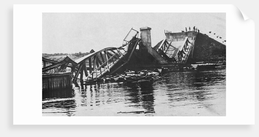 Bombed Bridge in Poland by Anonymous