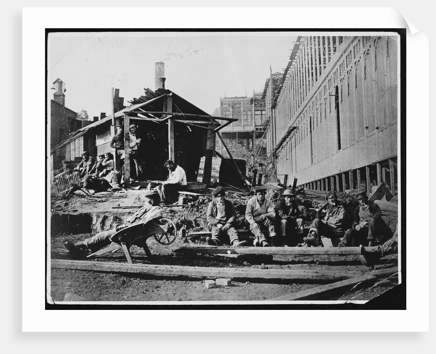 Construction Workers Take Break by Anonymous