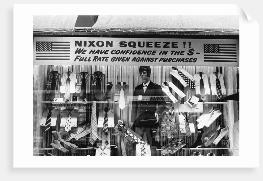 Regent Street Menswear Shop in 1971 by Anonymous