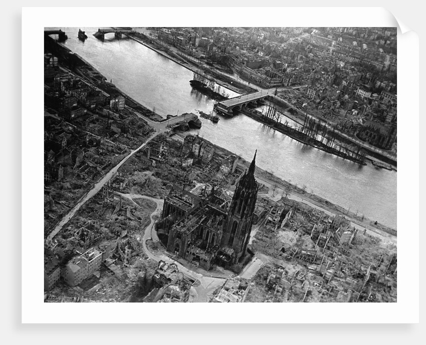 Bomb Damaged Frankfurt, 1945 by Anonymous