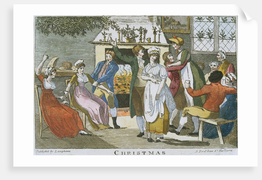 19th-Century Scene of a Christmas Celebration by Anonymous