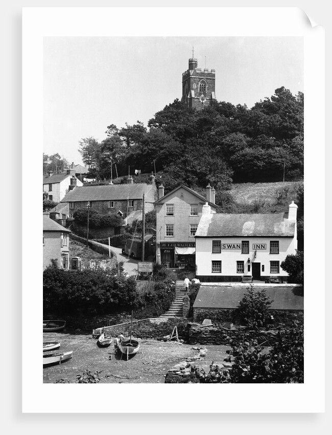 Noss Mayo Harbour, Village and Church by Anonymous