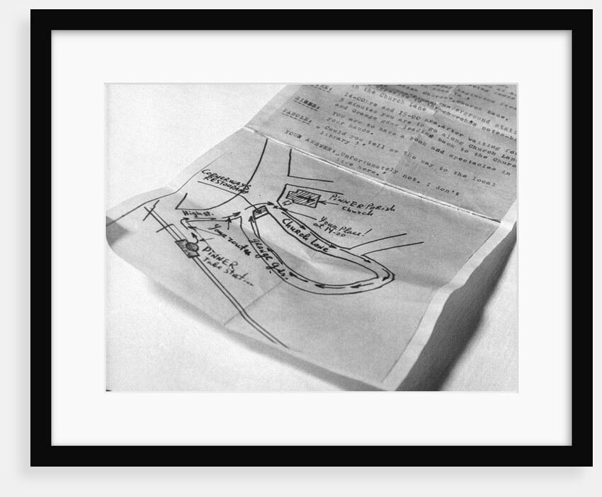 Map and Instructions for Meeting with Spy by Anonymous