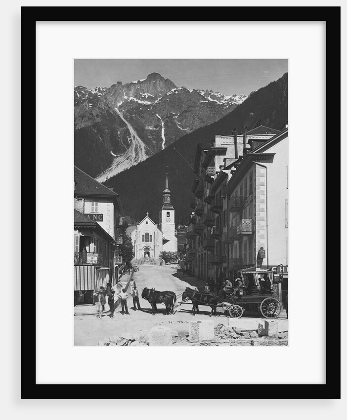 Horse-Drawn Carriage in Chamonix by Anonymous