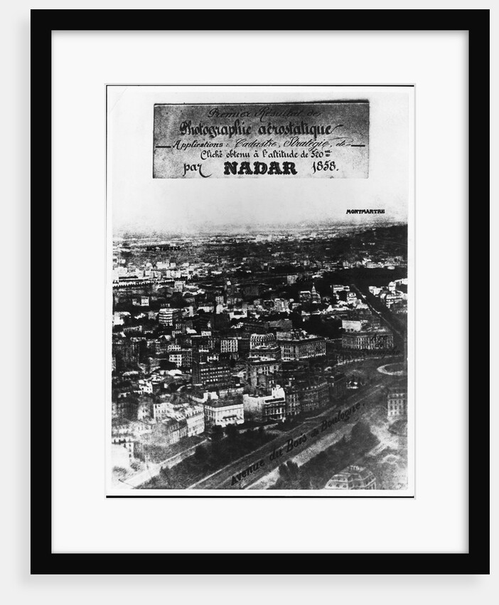 First Aerial Photograph Taken by Nadar by Anonymous