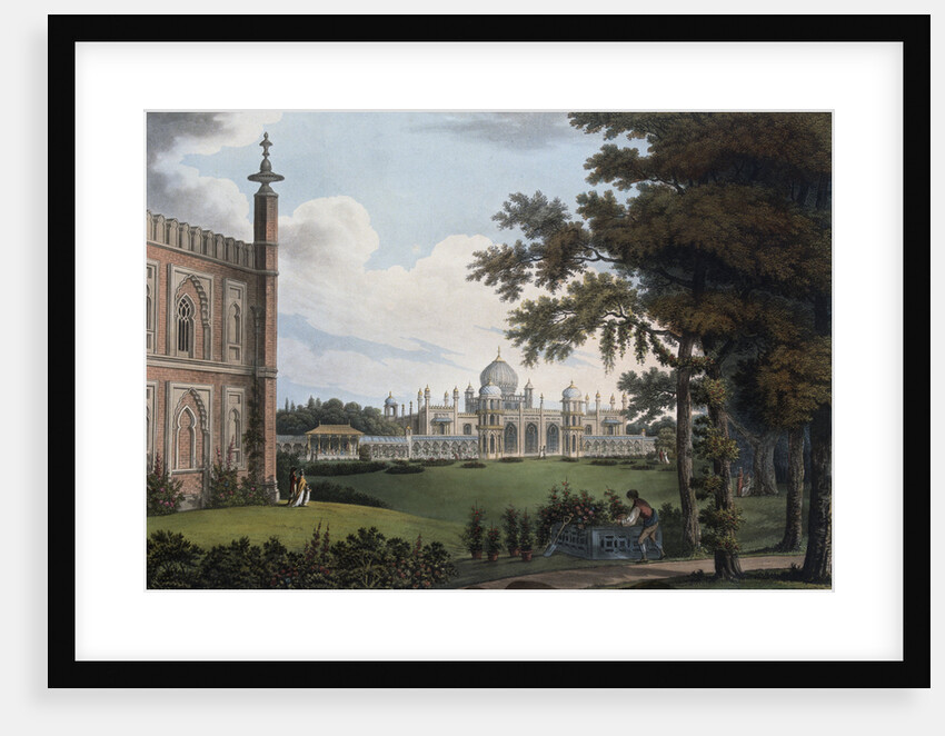 Illustration of Proposed View of West Front of Royal Pavilion Facing Towards the Garden by Anonymous