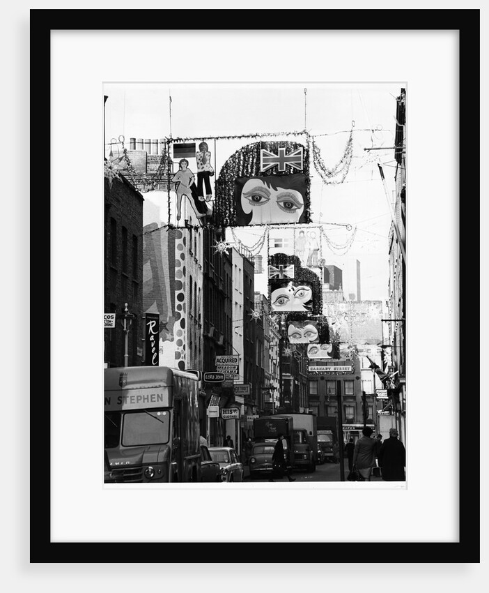 Christmas Decorations Along Carnaby Street in Soho by Anonymous