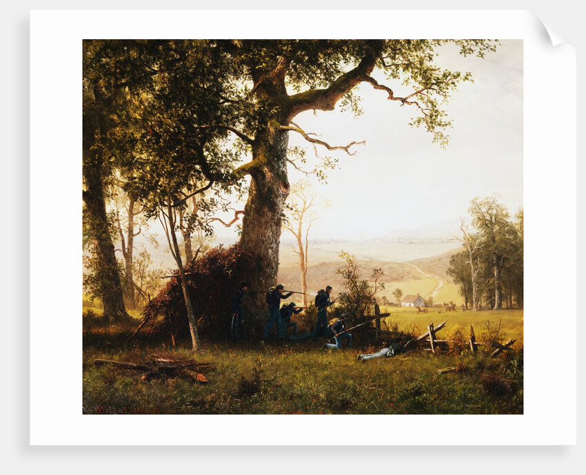 Union Soldiers Fighting in the Field by Albert Bierstadt