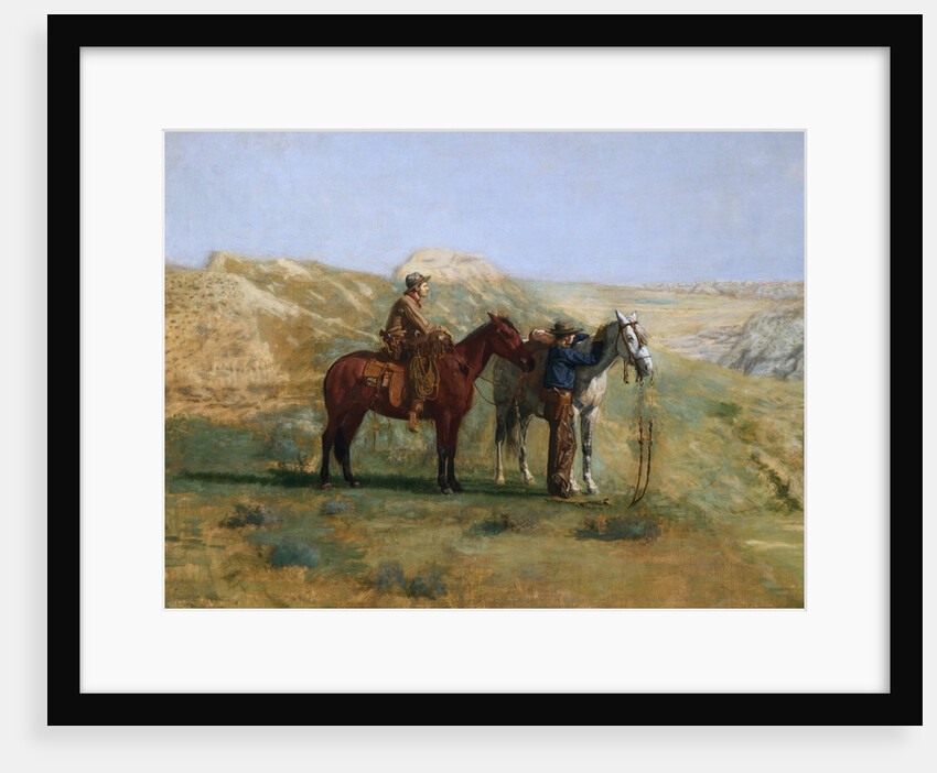 Detail of Cowboys in the Badlands by Thomas Eakins