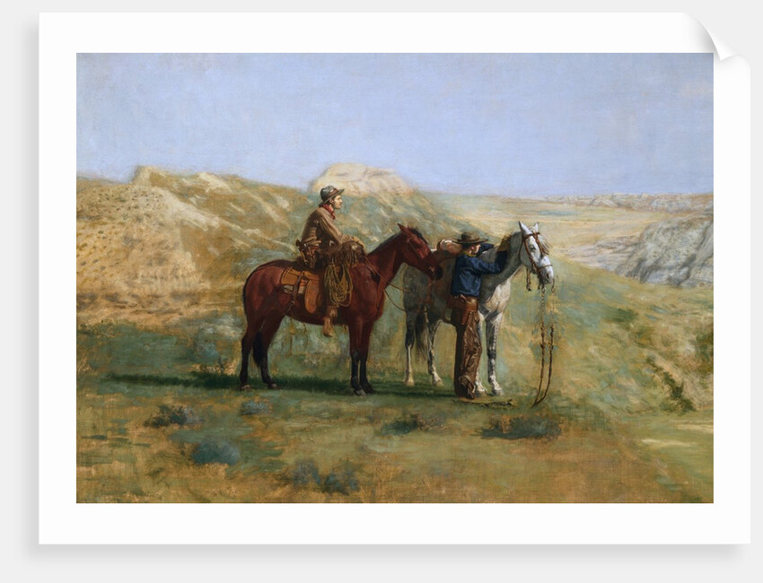 Detail of Cowboys in the Badlands by Thomas Eakins