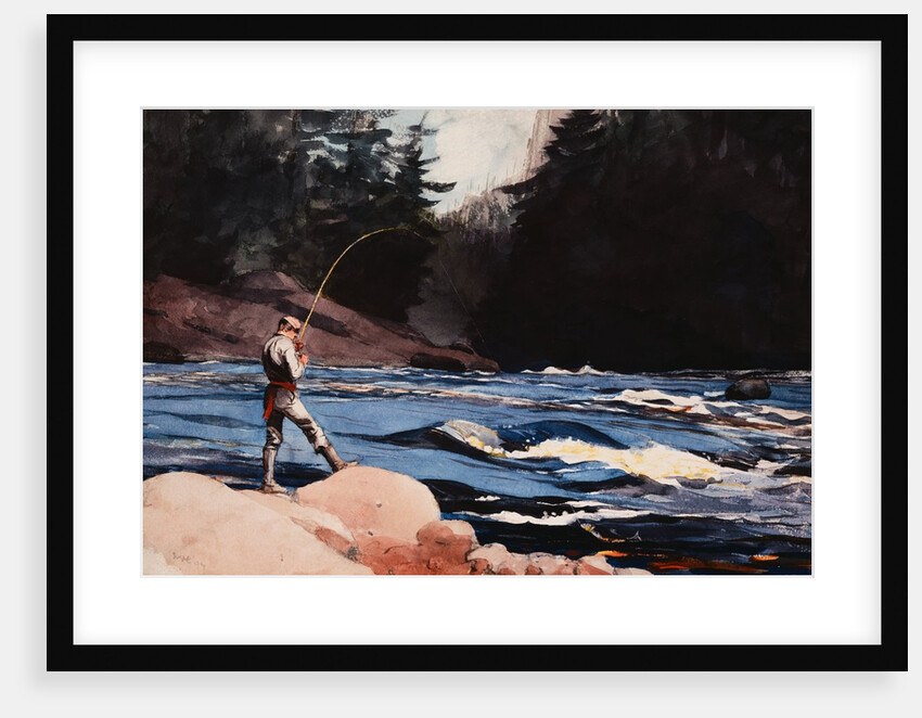 Man Fishing a New England Stream by Winslow Homer