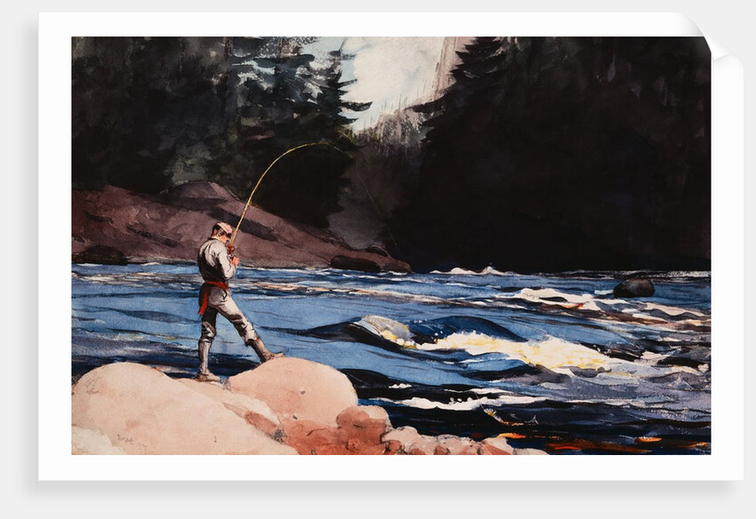 Man Fishing a New England Stream by Winslow Homer