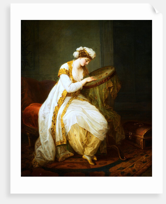 A Woman at Needlepoint by Angelica Kauffmann