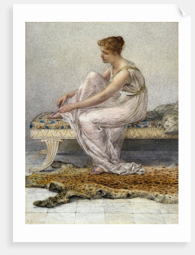 Woman on Divan by Francis Millet