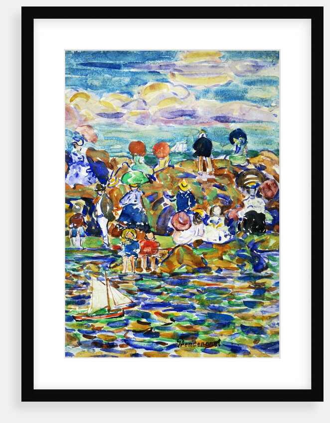 Idlers on the Beach by Maurice Brazil Prendergast