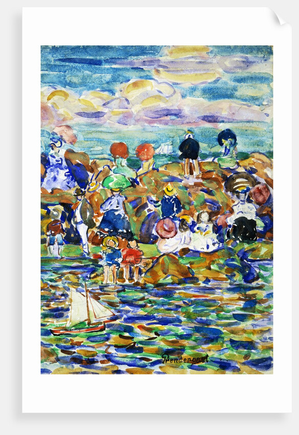 Idlers on the Beach by Maurice Brazil Prendergast