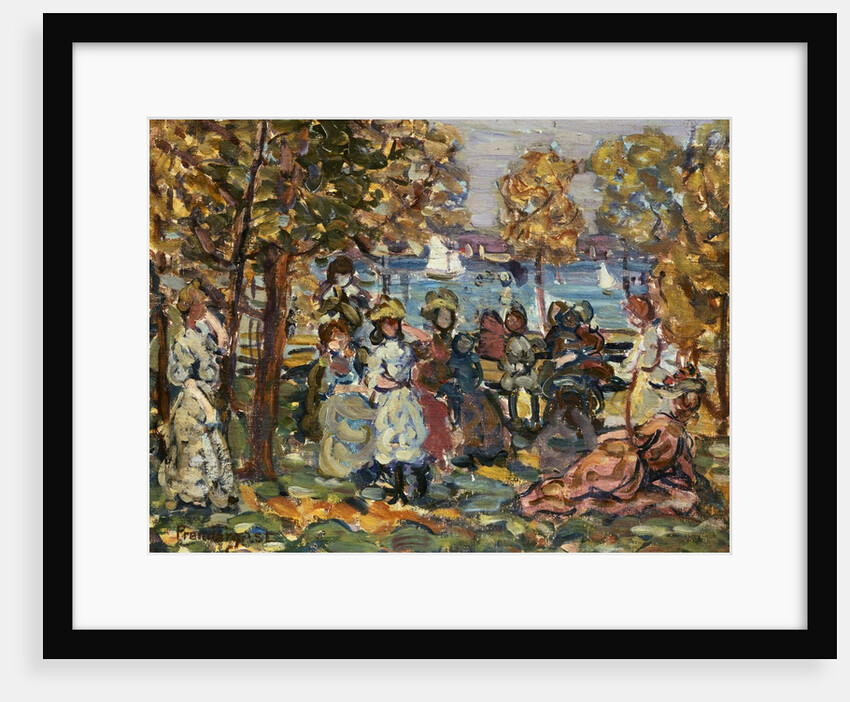 Waterside Park Scene by Maurice Brazil Prendergast
